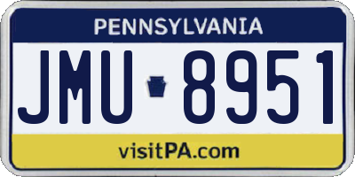 PA license plate JMU8951
