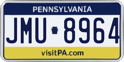 PA license plate JMU8964