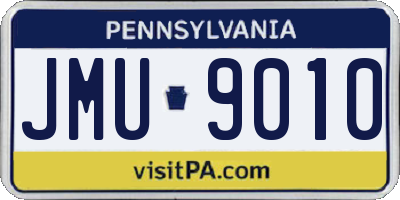 PA license plate JMU9010