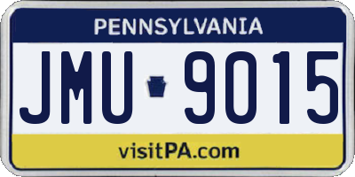PA license plate JMU9015