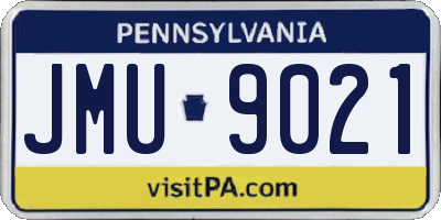 PA license plate JMU9021