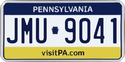 PA license plate JMU9041