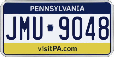 PA license plate JMU9048