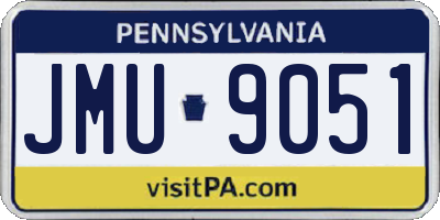 PA license plate JMU9051