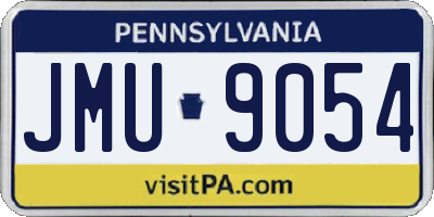 PA license plate JMU9054