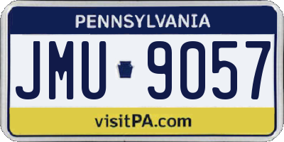 PA license plate JMU9057