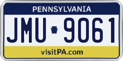 PA license plate JMU9061