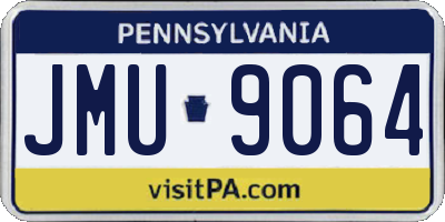PA license plate JMU9064