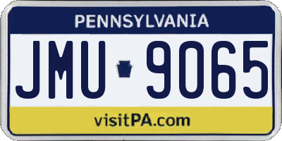 PA license plate JMU9065