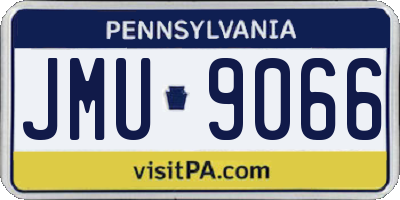 PA license plate JMU9066