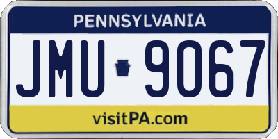 PA license plate JMU9067