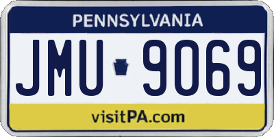 PA license plate JMU9069