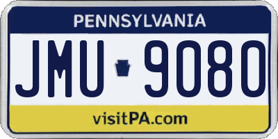 PA license plate JMU9080