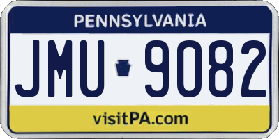 PA license plate JMU9082
