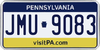 PA license plate JMU9083