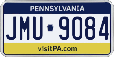 PA license plate JMU9084