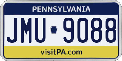 PA license plate JMU9088