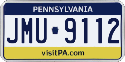 PA license plate JMU9112