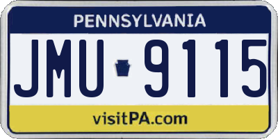PA license plate JMU9115