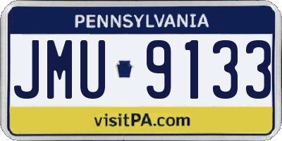 PA license plate JMU9133