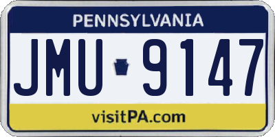 PA license plate JMU9147
