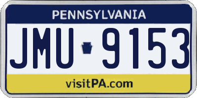 PA license plate JMU9153