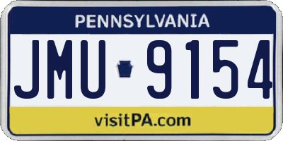 PA license plate JMU9154
