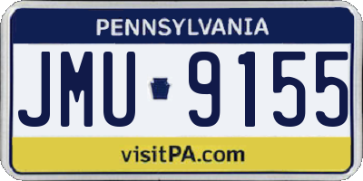PA license plate JMU9155