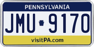 PA license plate JMU9170