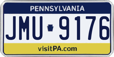 PA license plate JMU9176