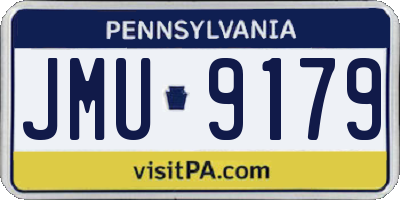 PA license plate JMU9179
