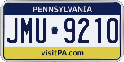 PA license plate JMU9210