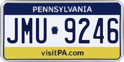 PA license plate JMU9246