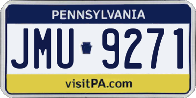 PA license plate JMU9271