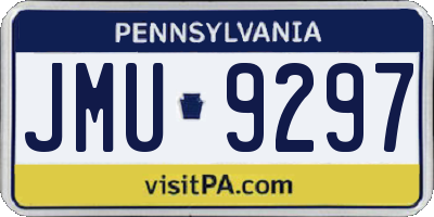 PA license plate JMU9297