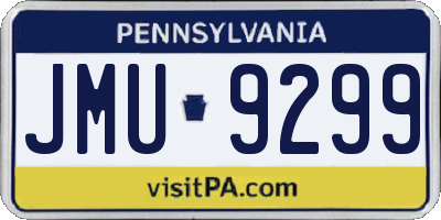 PA license plate JMU9299