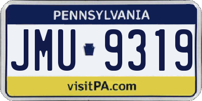 PA license plate JMU9319