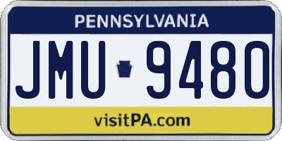 PA license plate JMU9480