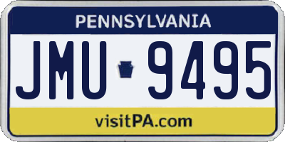 PA license plate JMU9495