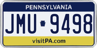PA license plate JMU9498