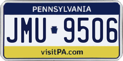 PA license plate JMU9506