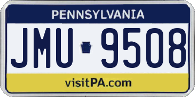 PA license plate JMU9508