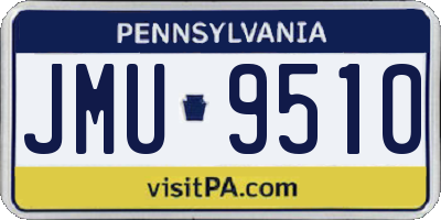 PA license plate JMU9510