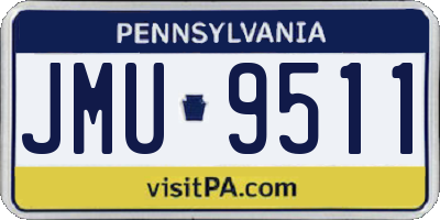 PA license plate JMU9511
