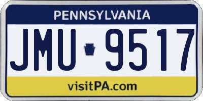 PA license plate JMU9517