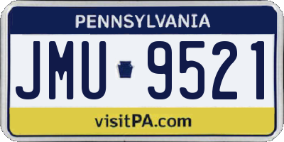 PA license plate JMU9521