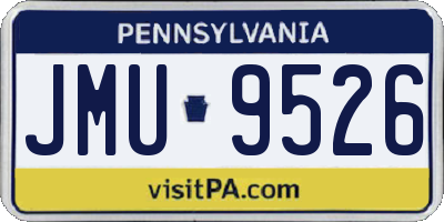 PA license plate JMU9526