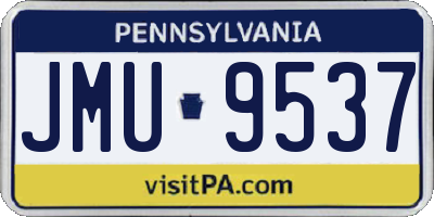 PA license plate JMU9537