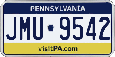 PA license plate JMU9542