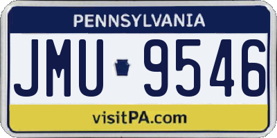 PA license plate JMU9546